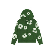 Denim Tears Cotton Wreath Zip HoodieGreen