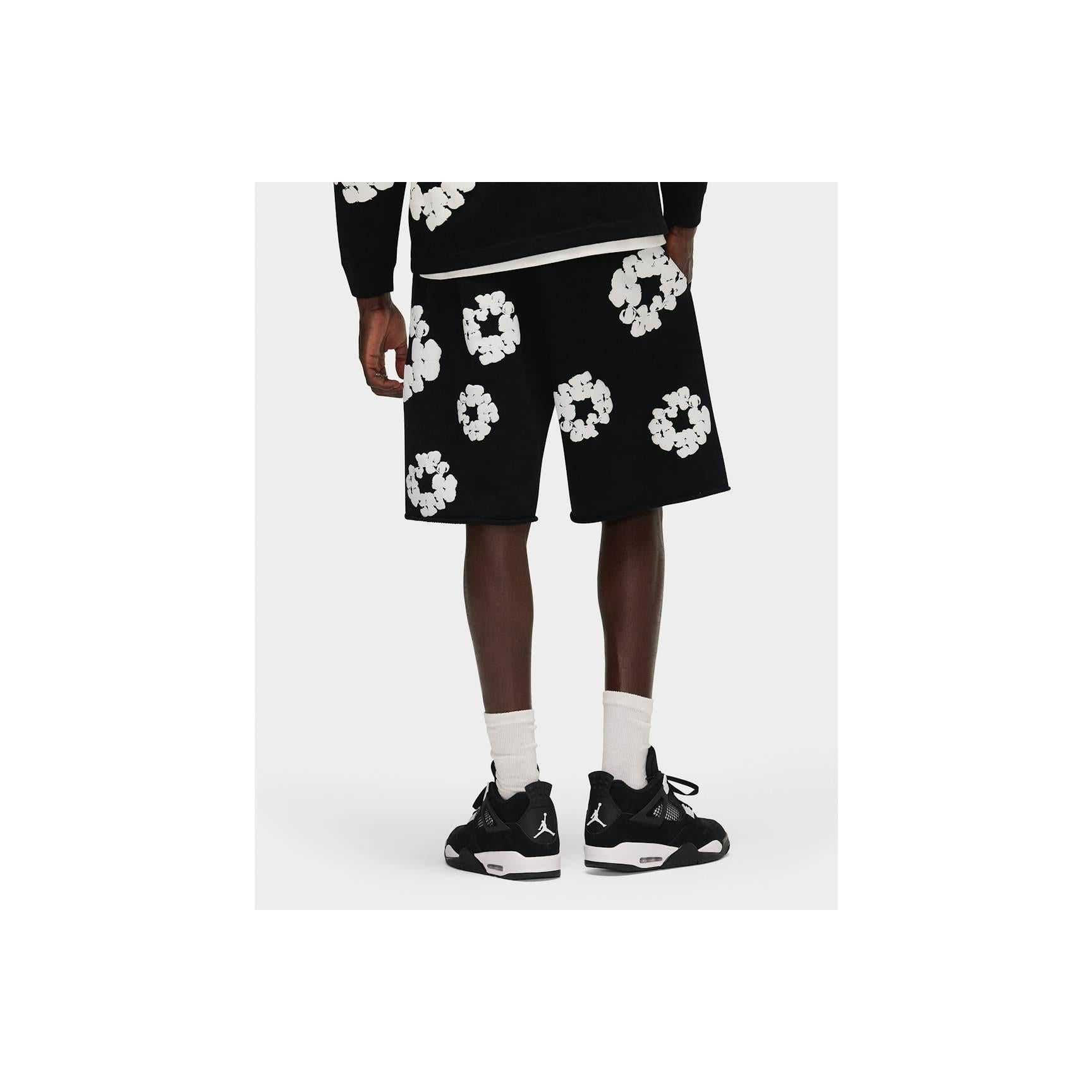 Denim Tears The Cotton Wreath Shorts - Black