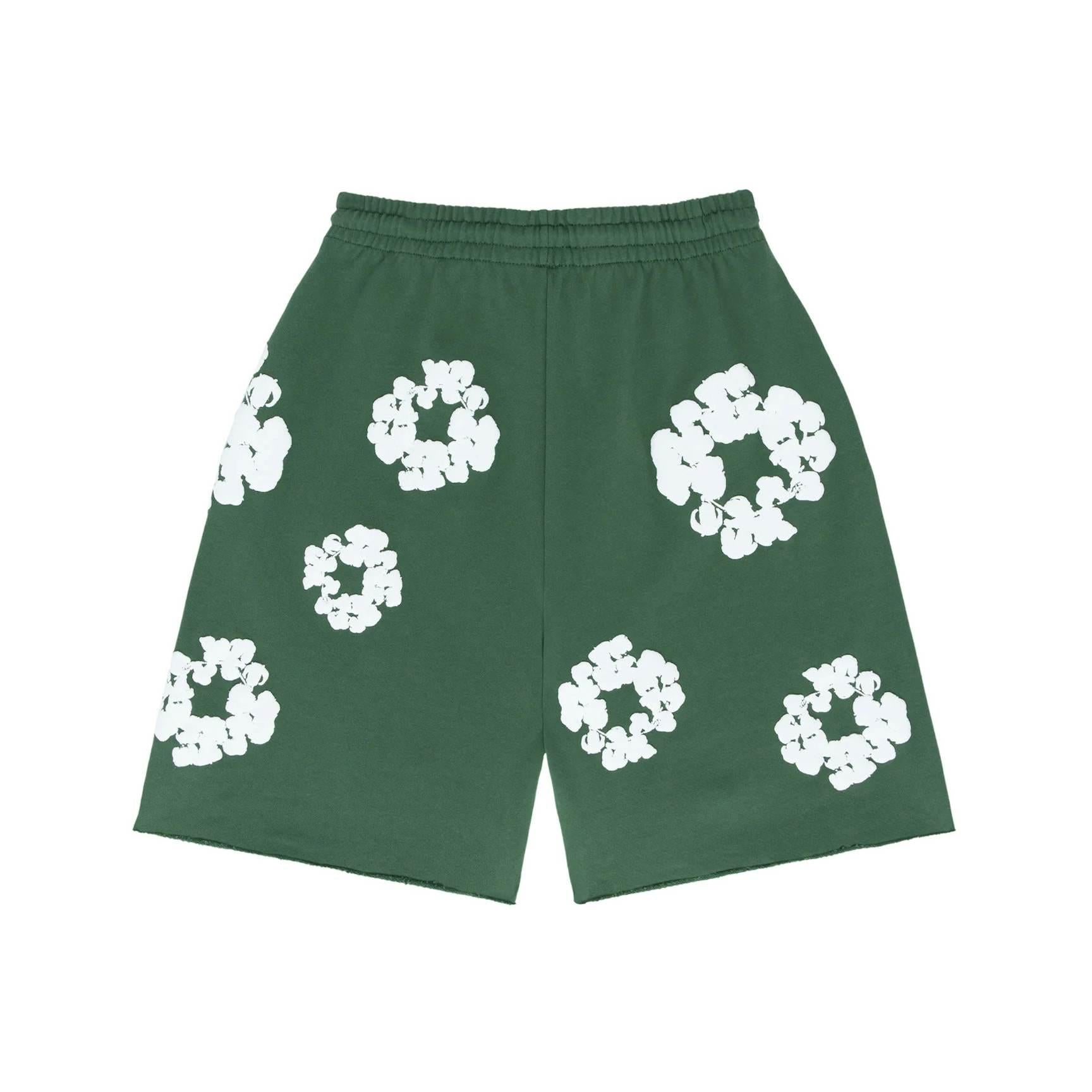 Denim Tears The Cotton Wreath Shorts - Green