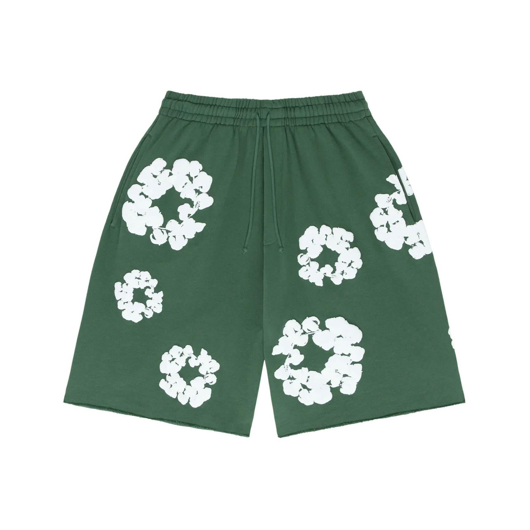 Denim Tears The Cotton Wreath Shorts - Green