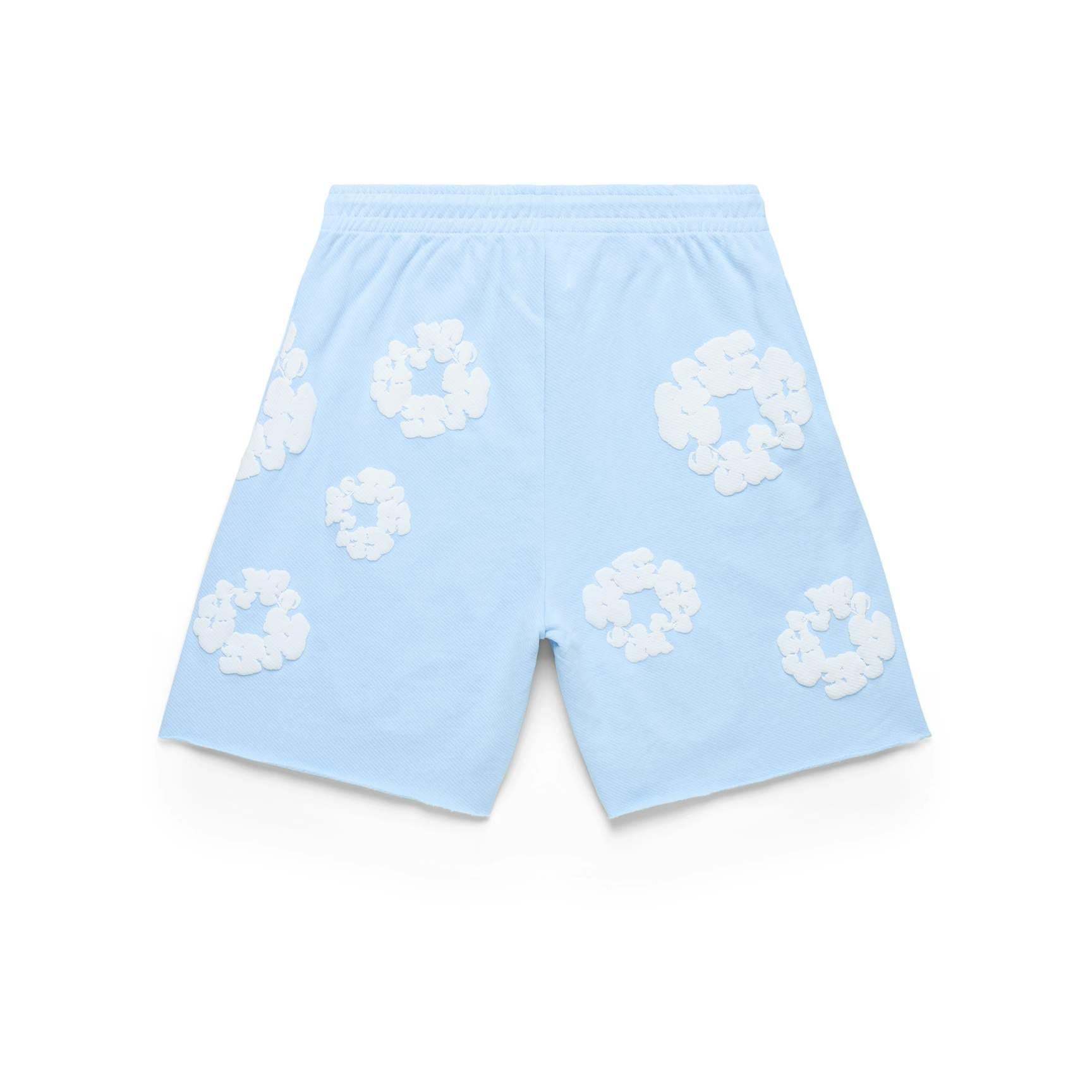 Denim Tears The Cotton Wreath Sweatshorts - Powder Blue