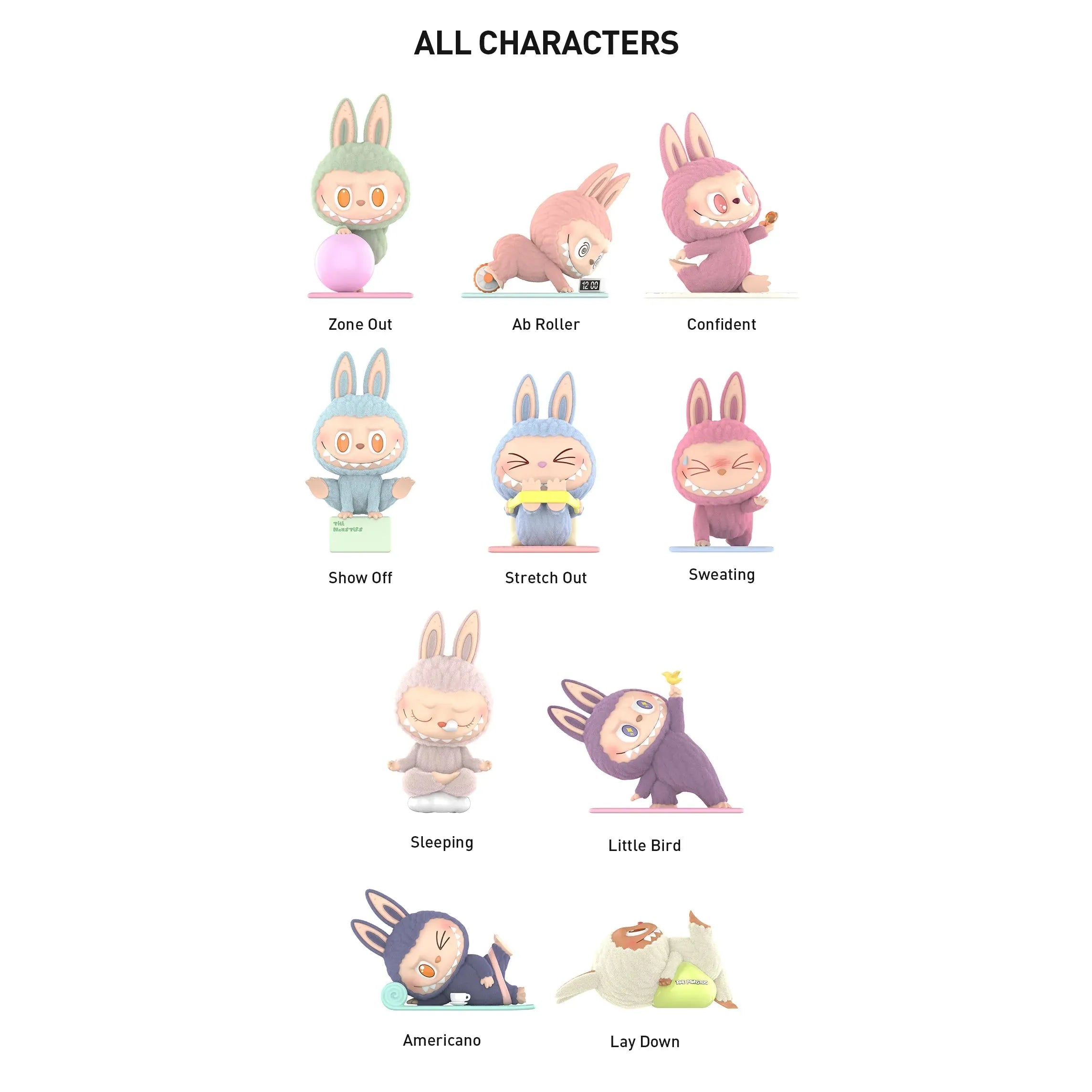 Pop Mart Labubu The Monsters - Lazy Yoga Series