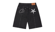 Corteiz C-Star Denim Shorts - Black