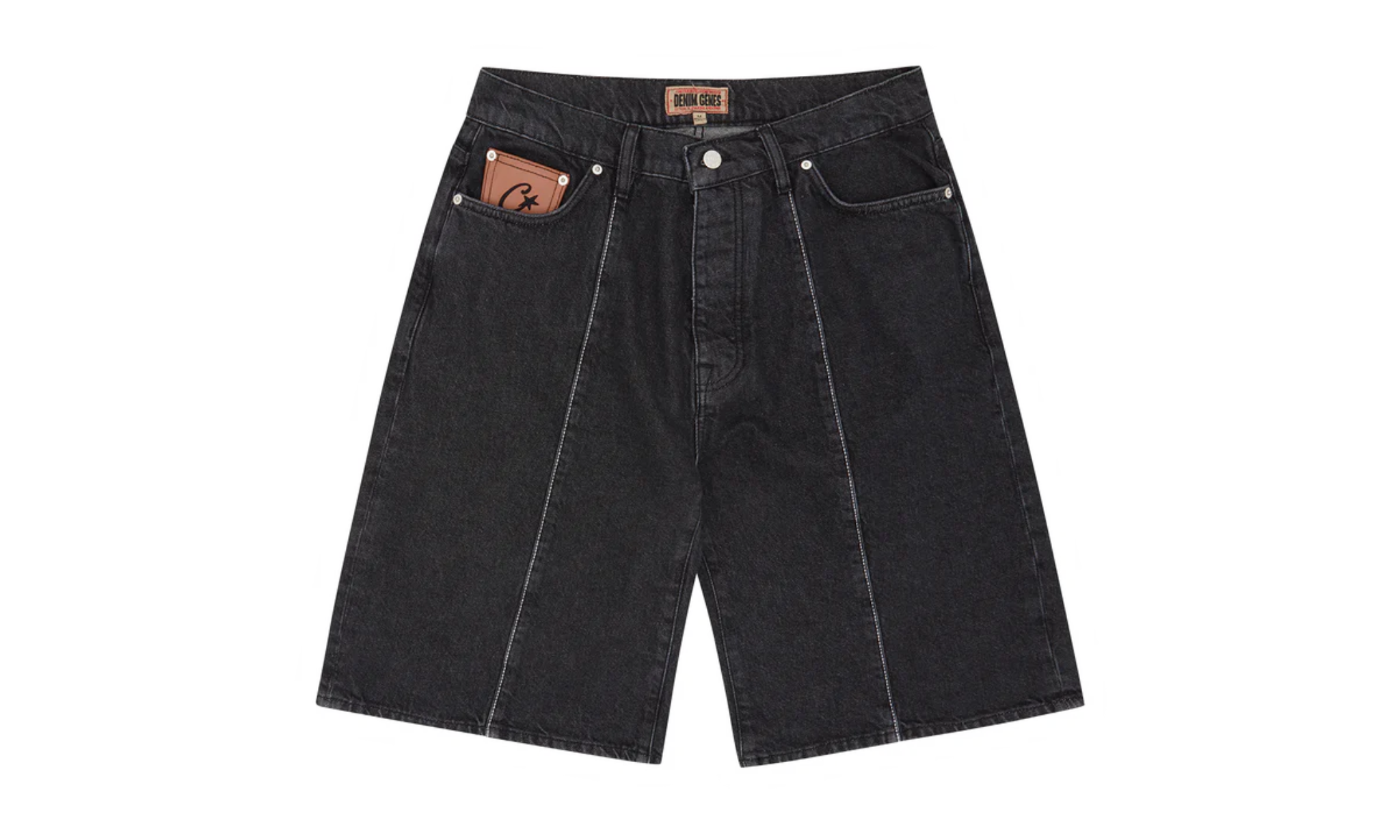 Corteiz C-Star Denim Shorts - Black