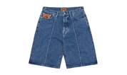 Corteiz C-Star Denim Shorts - Faded Blue