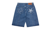 Corteiz C-Star Denim Shorts - Faded Blue