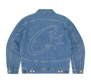 Corteiz C-Star Denim Trucker Jacket - Washed Blue