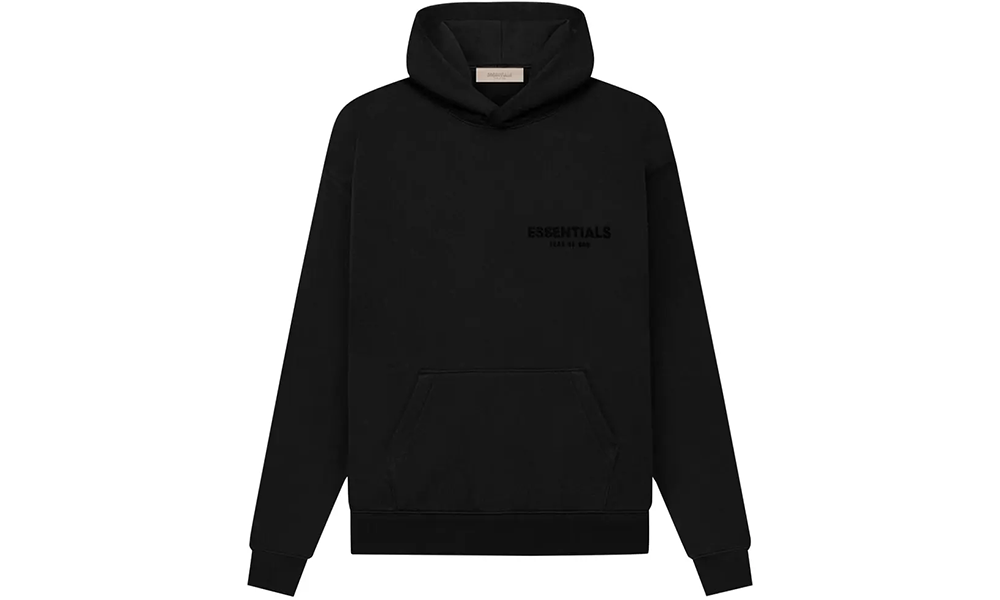 ESSENTIALS Hoodie - Black Stretch Limo